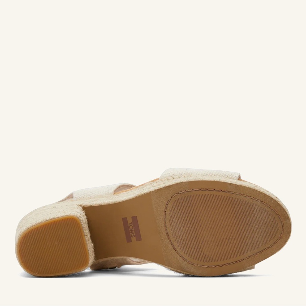 NWOB TOMS Women’s Majorca Rope Platform Sandal - Natural Basket Weave Size: 7.5 - Picture 5 of 15